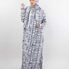 Printed Viscose Isdal - White - Grey