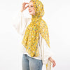 Printed Crinkled Chiffon - Yellow - Green