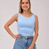 Ruching basic top - Baby Blue