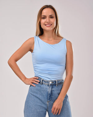 Tie Shop | Ruching basic top