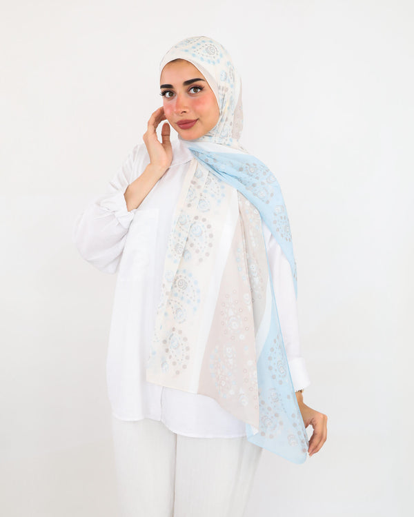 Tie Shop | Almond Paisly | Chiffon Scarf