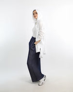 Flowy Denim Pants | Lightweight Relaxed Fit Style | Tie Shop | Navy Blue