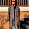 Elegant Shawl - Brown - Beige - Red