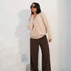 Relaxed fit pants - Brown
