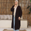 Hooded Wool Cardigan - Brown