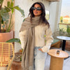 Sleek shawl - Light Coffee