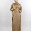 Plain Satin Isdal - Dark Beige