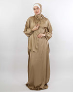 Plain Satin Isdal, اسدال ستان, Brown, بنى Tie Shop