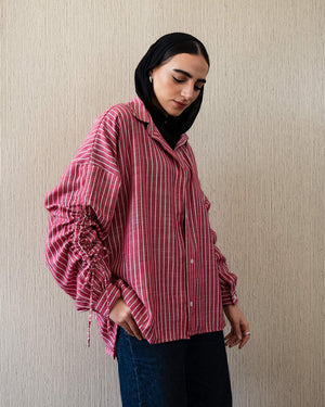 Tie Shop | Lama Shirt – Striped Modest Casual Shirt