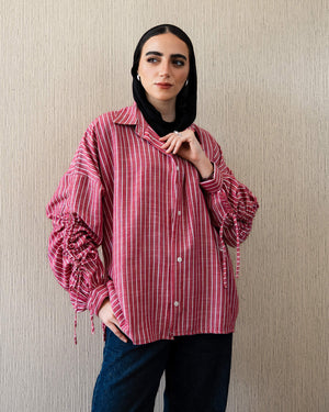 Tie Shop | Lama Shirt – Striped Modest Casual Shirt