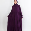 Plain Viscose Isdal Dress - Dark Purple