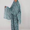 Printed Viscose Isdal Two Pieces - Teal  - White - Black