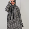 Printed Viscose Isdal - White - Black