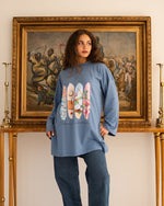 Printed Comfy Shirt | Most suitable blouse for women | Tie Shop | Light Blue