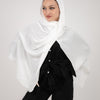 Crinkled Modal Scarf - White