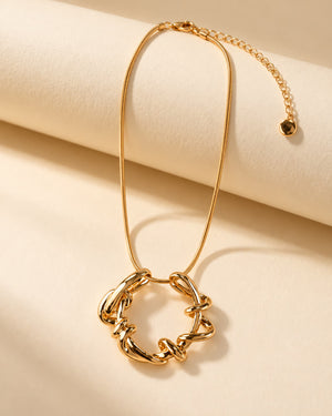 Twisted Circle Necklace