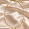 Colorful Pearl Necklace - Multicolor / White / Gold