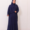 Plain Viscose Isdal Dress - Navy Blue