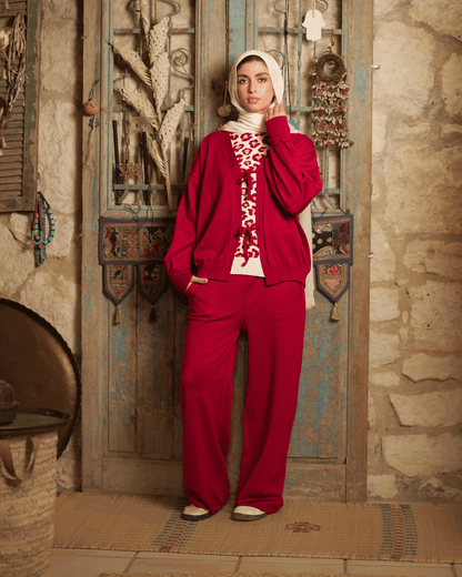 Tie Shop | Mono Set | Open-Front Tie Top & Wide-Leg Pants