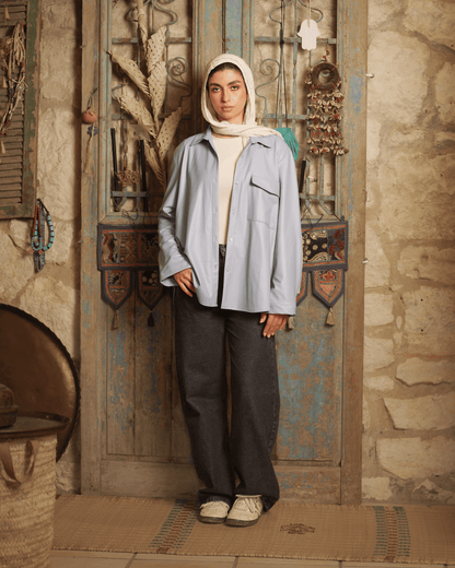 Tie Shop | Luna Leather Shirt | Elegant Leather Overshirt