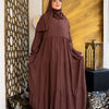 Plain Viscose Isdal Dress - Brown