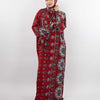 Printed Viscose Isdal - Red - Grey - Brown