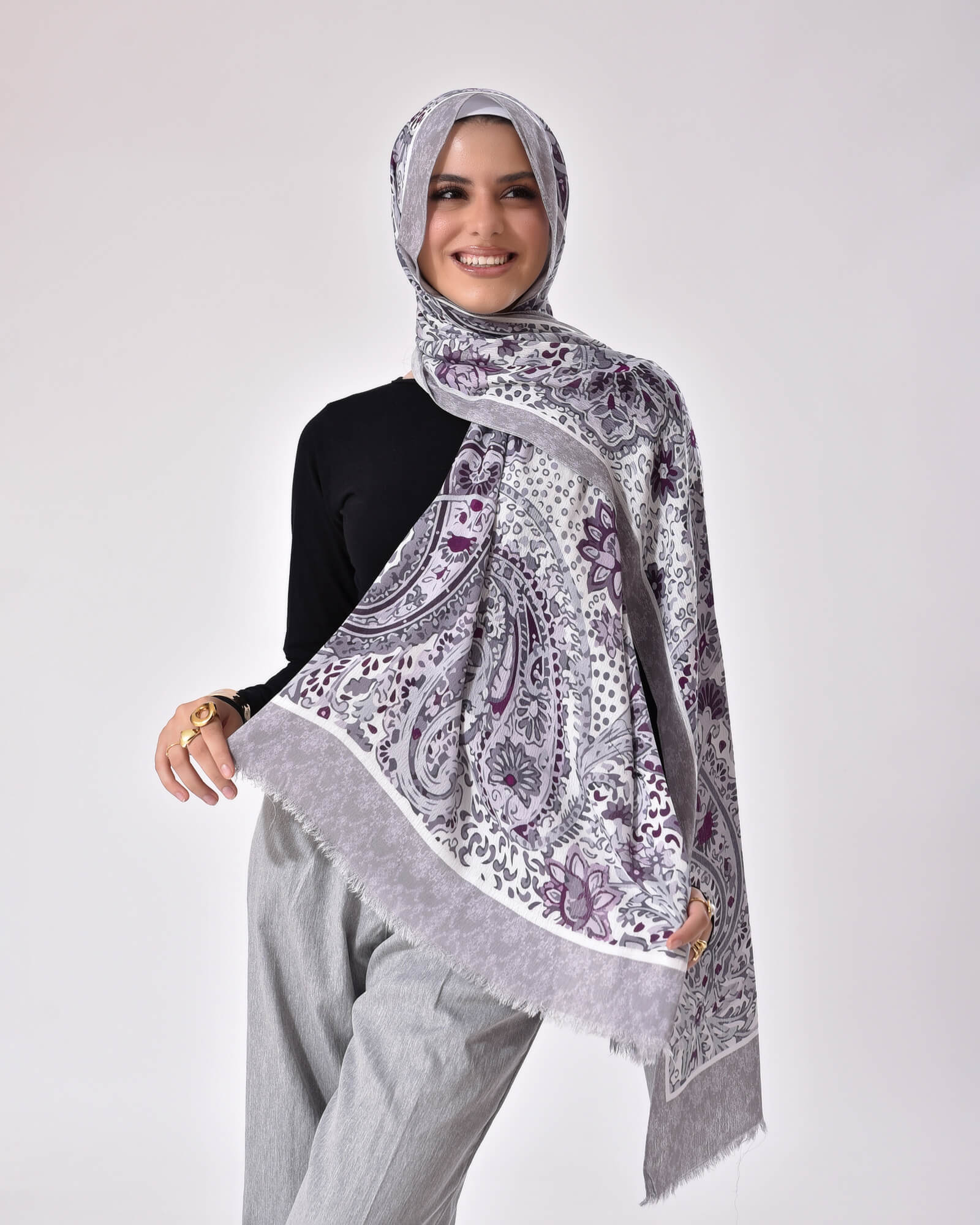  Tie Shop | Cotton Scarves | Printed crinkled