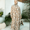 Printed Satin Isdal - Light Brown