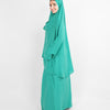 Printed Viscose Isdal Two Pieces - Light Green - White