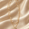 Layered Flower Necklace - Gold