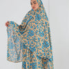 Printed Viscose Isdal Two Pieces - Beige - Blue