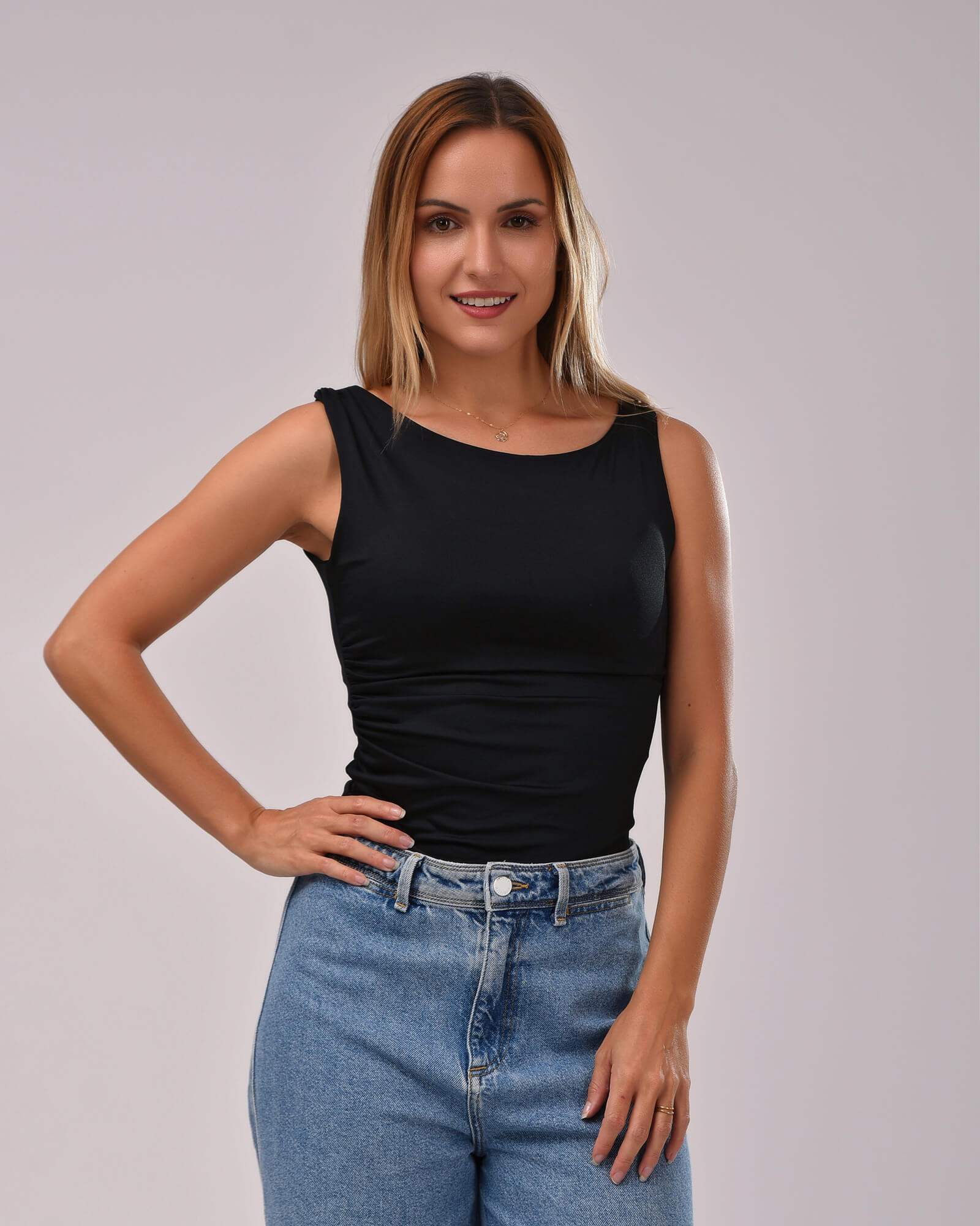 Tie Shop | Ruching basic top