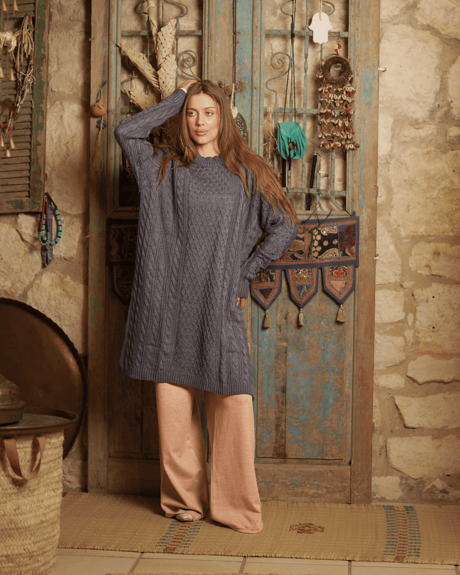 Tie Shop | Braid Pullover | Elegant Long Sweater for Women