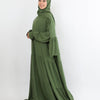 Plain Viscose Isdal Dress - Green