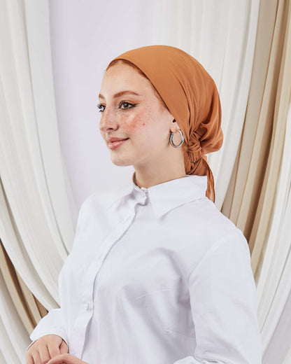 Square Plain Crinkled Chiffon
