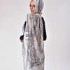 Printed crinkled - Off-White - Light Blue - Brown
