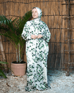 Tie Shop | Printed Satin Isdal | Ramadan Modest Wear 