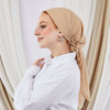 Square Plain Crinkled Chiffon - Light Beige