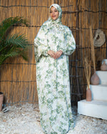 Tie Shop | Printed Satin Isdal | Ramadan Modest Wear 