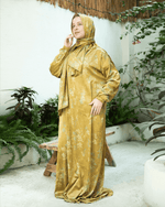 Tie Shop | Printed Satin Isdal | Ramadan Modest Wear 