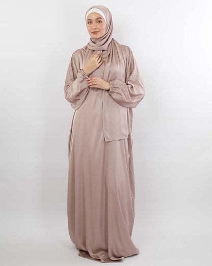 Plain Satin Isdal, اسدال ستان, Beige, بيج
