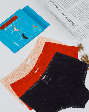 3-Pack Lace Cheetah Cheeky