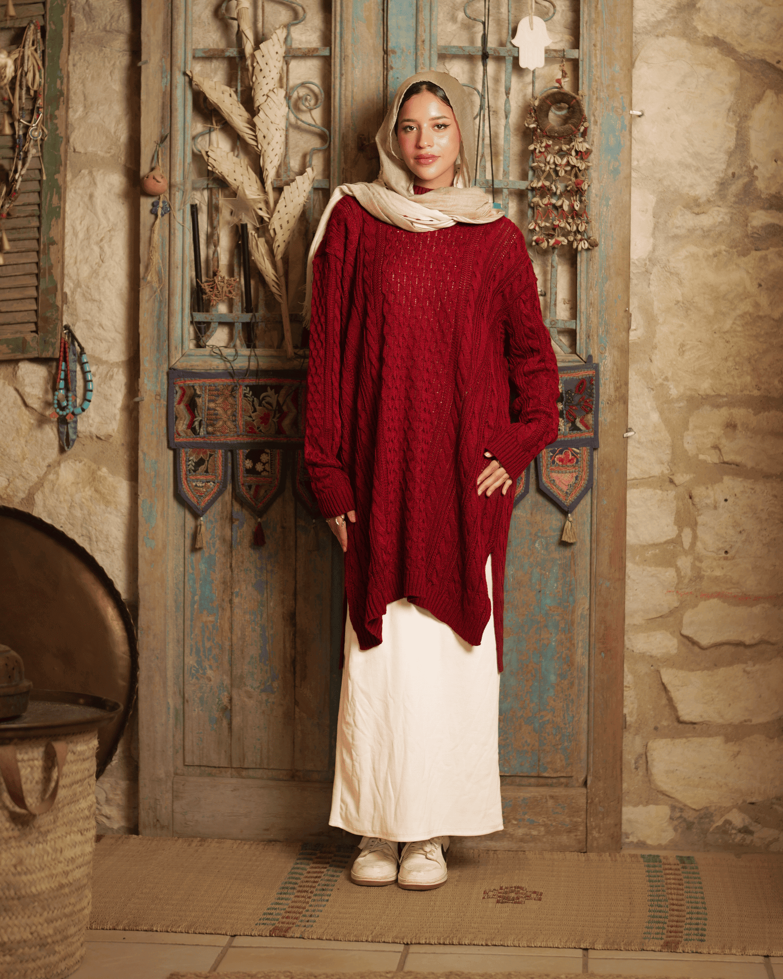 Tie Shop | Braid Pullover | Elegant Long Sweater for Women