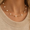 Wavy Pearl Choker - Gold