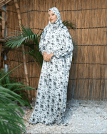 Tie Shop | Printed Satin Isdal | Ramadan Modest Wear 