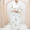 Printed Satin Isdal - Light Beige - Green