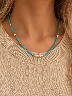 Turquoise Beaded Necklace