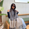 Breeze Shawl - Grey - Beige