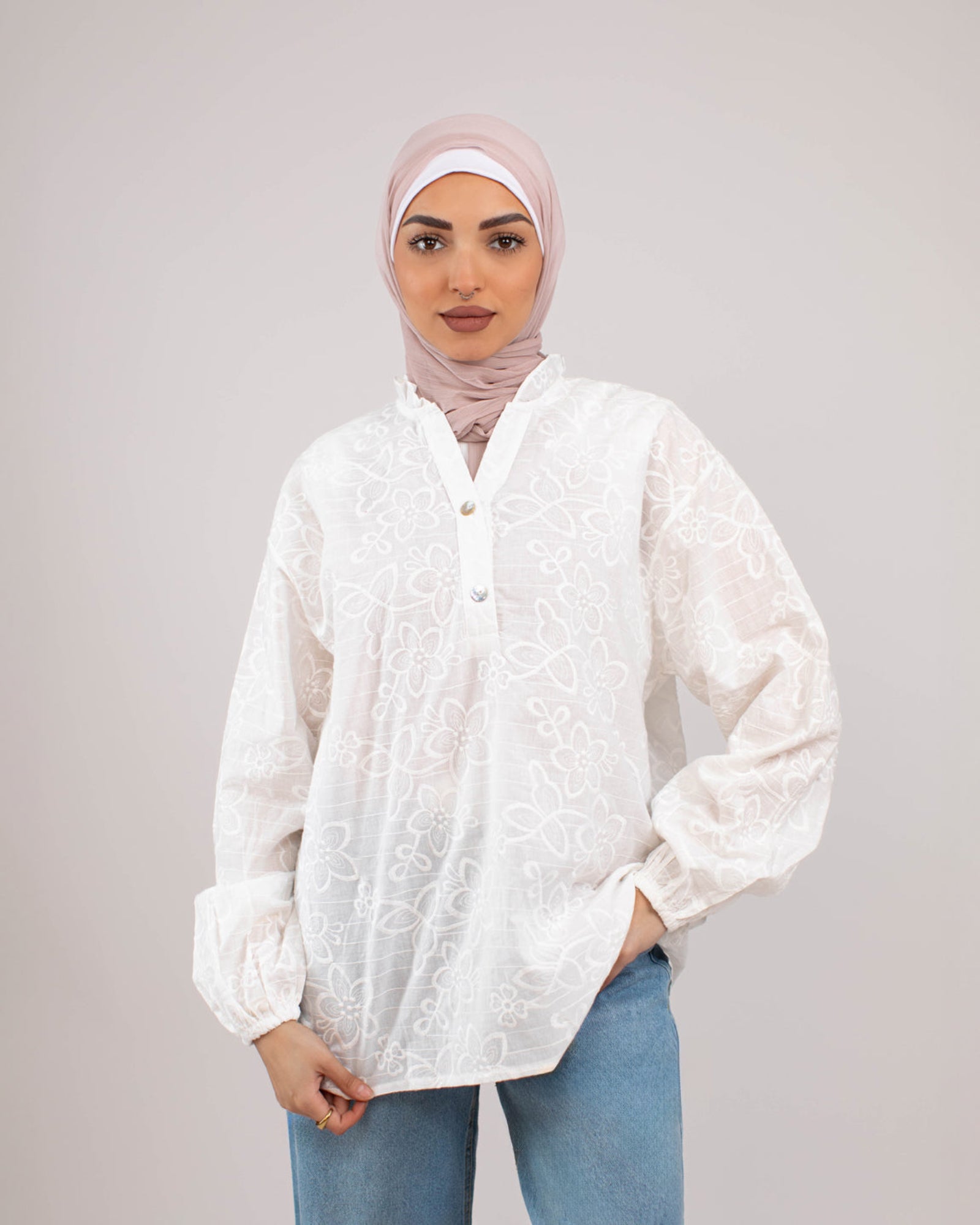 Tie Shop | Modest Wear | Button Style Shirt | Bloomy blouse

