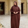 Plain Satin Isdal - Brown